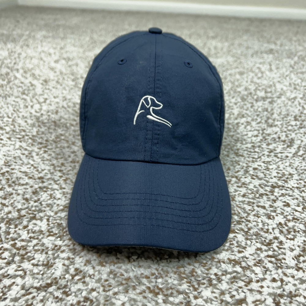 Rhoback Hat Cap Strap Back Mens One Size Blue Dog Logo Polyester Golf Athletic